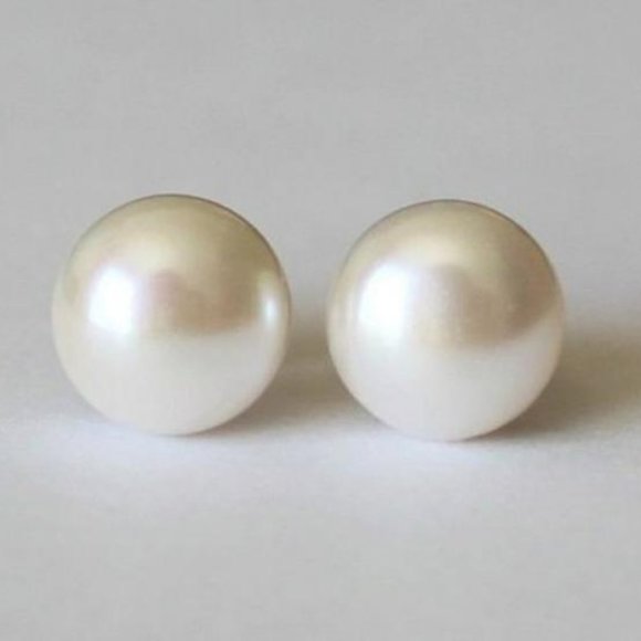 Real gold pearl earrings - Picture 2 of 3